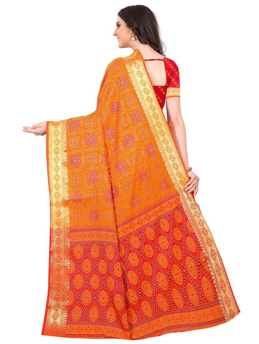 jacquard kanjivaram saree with blouse - 17558175 - Zoom Image - 2