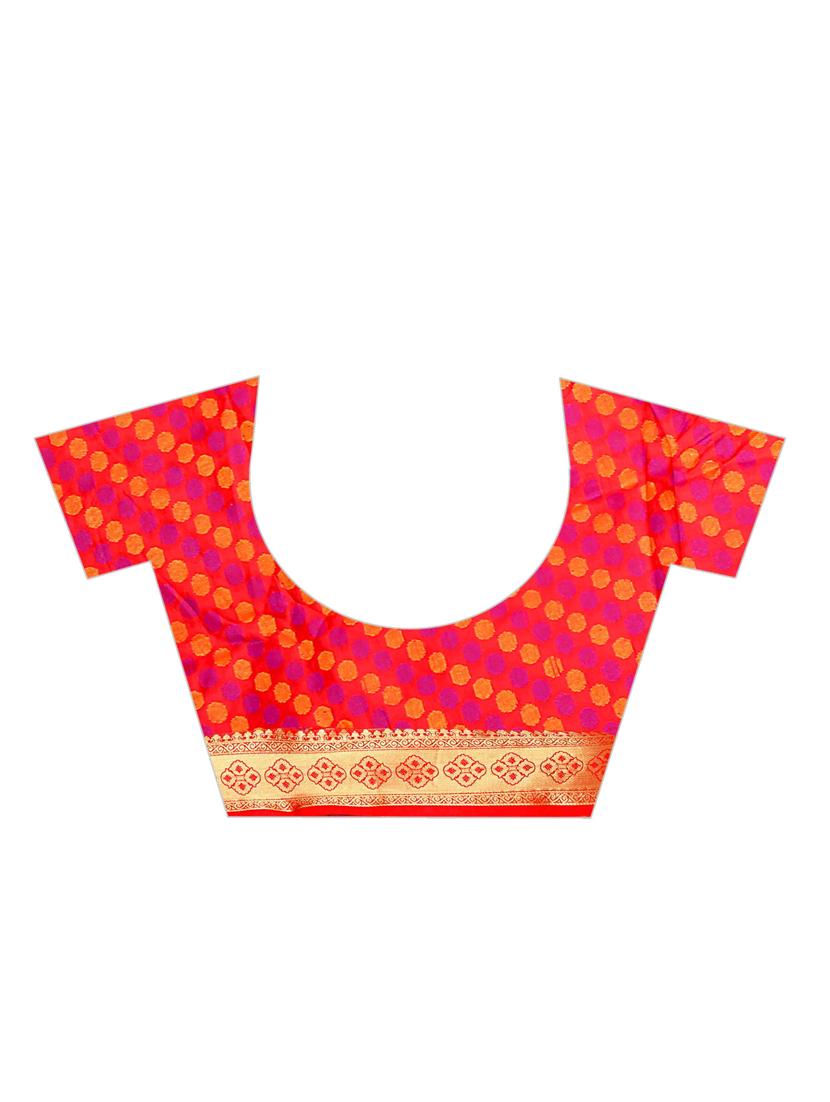 jacquard kanjivaram saree with blouse - 17558175 - Zoom Image - 4