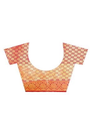 jacquard kanjivaram saree with blouse - 17558179 - Standard Image - 4