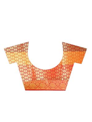 jacquard kanjivaram saree with blouse - 17558180 - Standard Image - 4