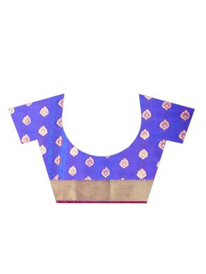 jacquard kanjivaram saree with blouse - 17558182 - Standard Image - 4