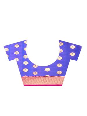 jacquard kanjivaram saree with blouse - 17558183 - Standard Image - 4