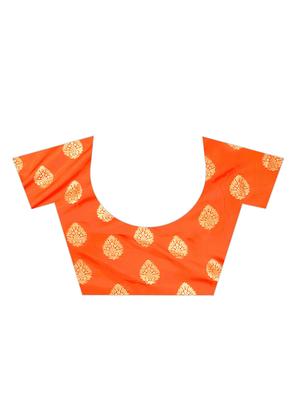 jacquard kanjivaram saree with blouse - 17558184 - Standard Image - 4