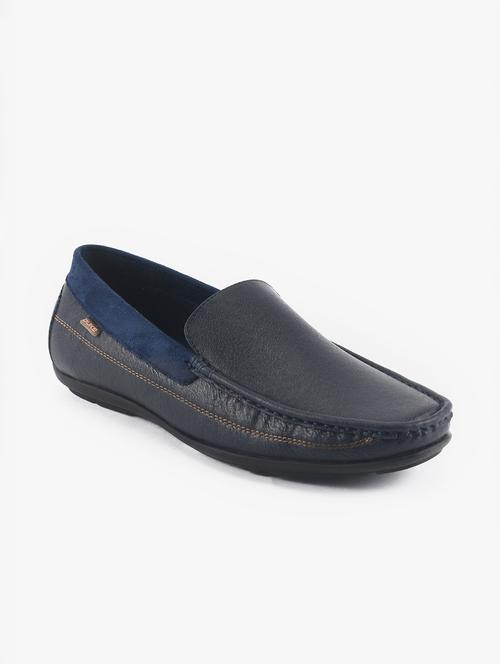 navy synthetic slip on loafers - 17558190 - Standard Image - 1