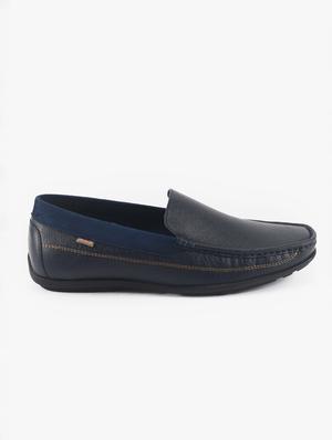 navy synthetic slip on loafers - 17558190 - Standard Image - 2