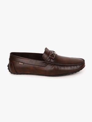 brown synthetic slip on loafers - 17558193 - Standard Image - 2