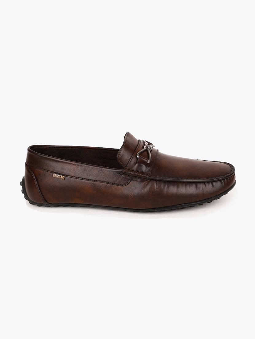 brown synthetic slip on loafers - 17558193 - Zoom Image - 2