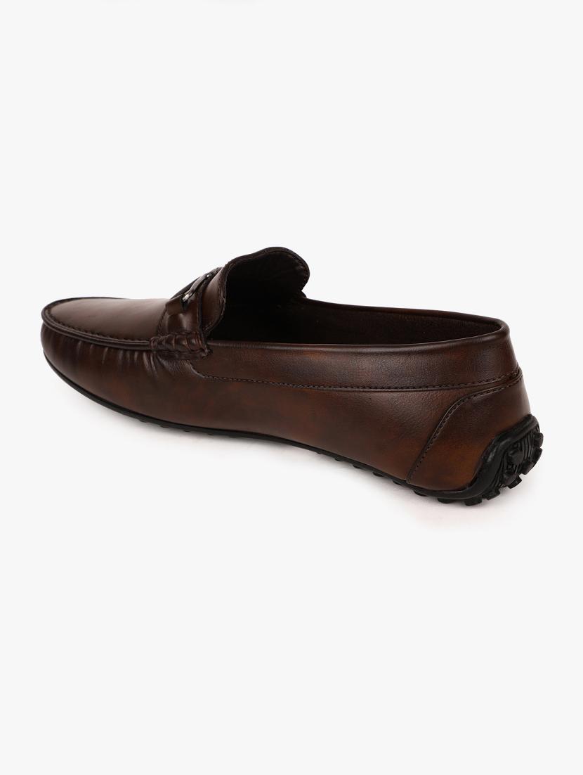 brown synthetic slip on loafers - 17558193 - Zoom Image - 3