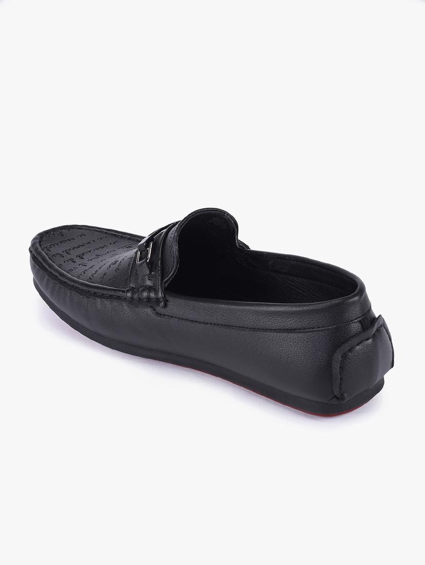 black synthetic slip on loafers - 17558198 - Zoom Image - 3