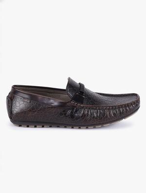 brown synthetic slip on loafers - 17558200 - Standard Image - 2