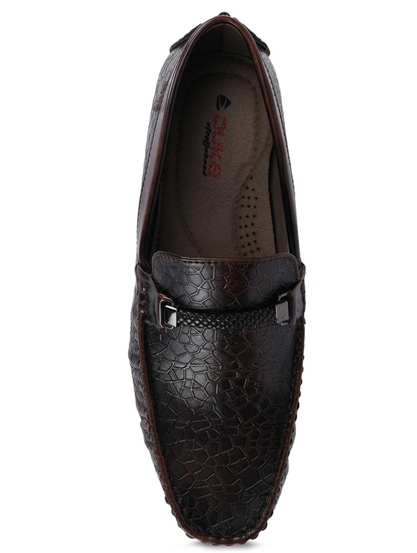 brown synthetic slip on loafers - 17558200 - Zoom Image - 4