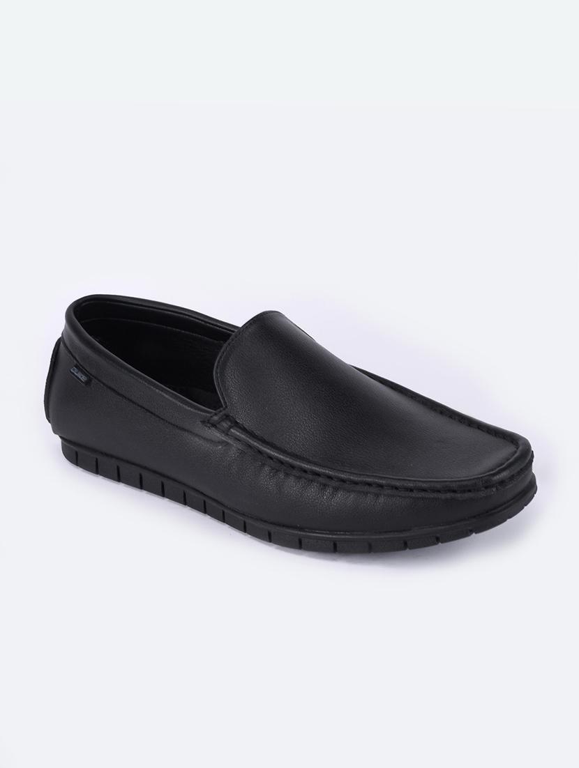 black synthetic slip on loafers - 17558201 - Zoom Image - 1