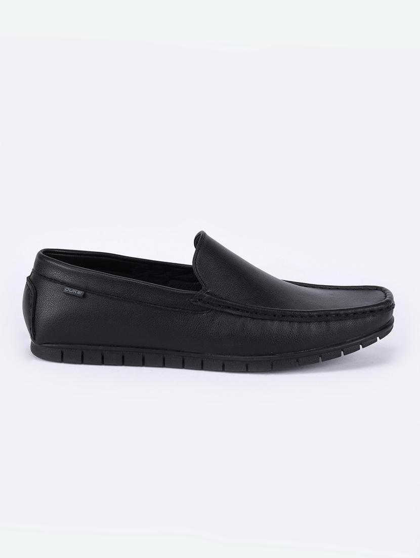 black synthetic slip on loafers - 17558201 - Zoom Image - 2