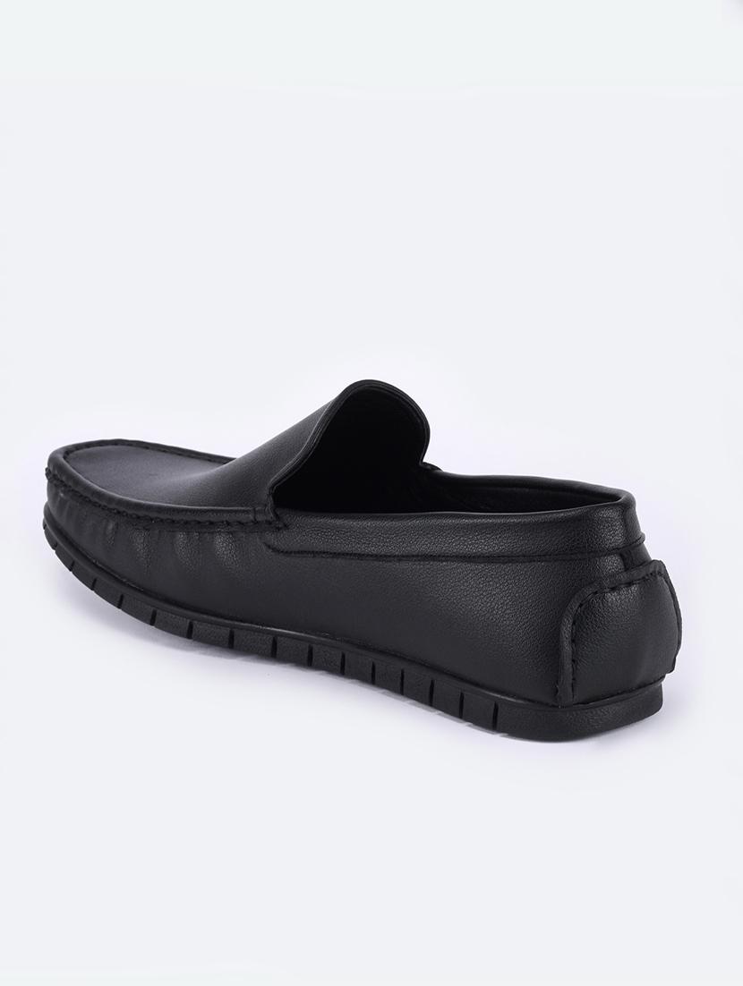 black synthetic slip on loafers - 17558201 - Zoom Image - 3