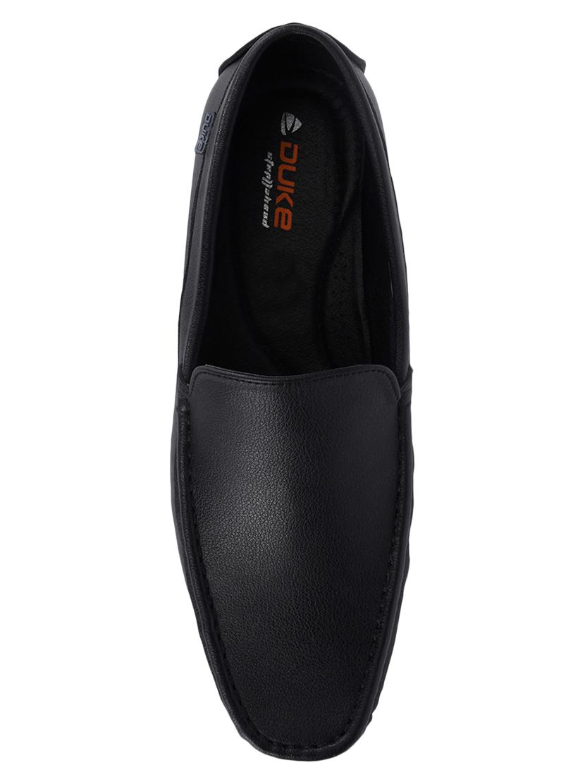 black synthetic slip on loafers - 17558201 - Zoom Image - 4