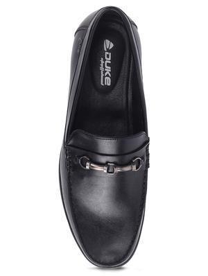 black synthetic slip on loafers - 17558202 - Standard Image - 4