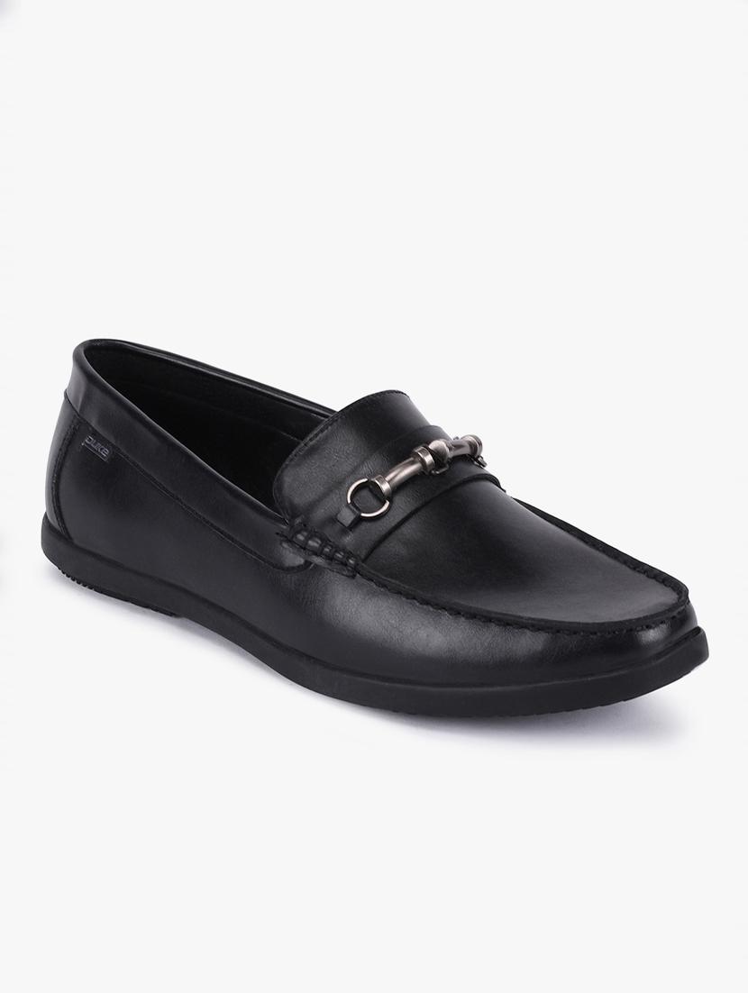 black synthetic slip on loafers - 17558202 - Zoom Image - 1
