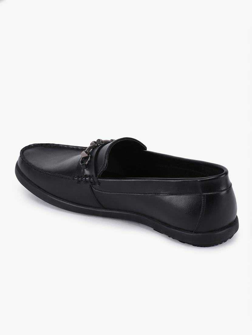 black synthetic slip on loafers - 17558202 - Zoom Image - 3