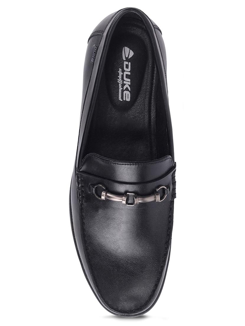 black synthetic slip on loafers - 17558202 - Zoom Image - 4