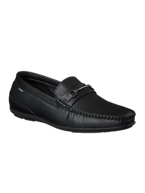 black pu slip on loafers - 17558203 - Standard Image - 1