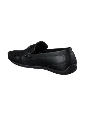 black pu slip on loafers - 17558203 - Standard Image - 3