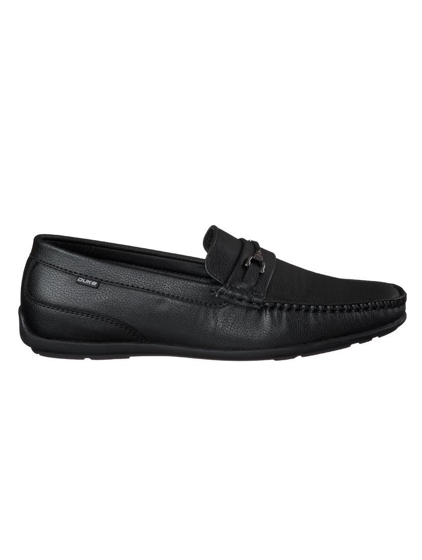 black pu slip on loafers - 17558203 - Zoom Image - 2