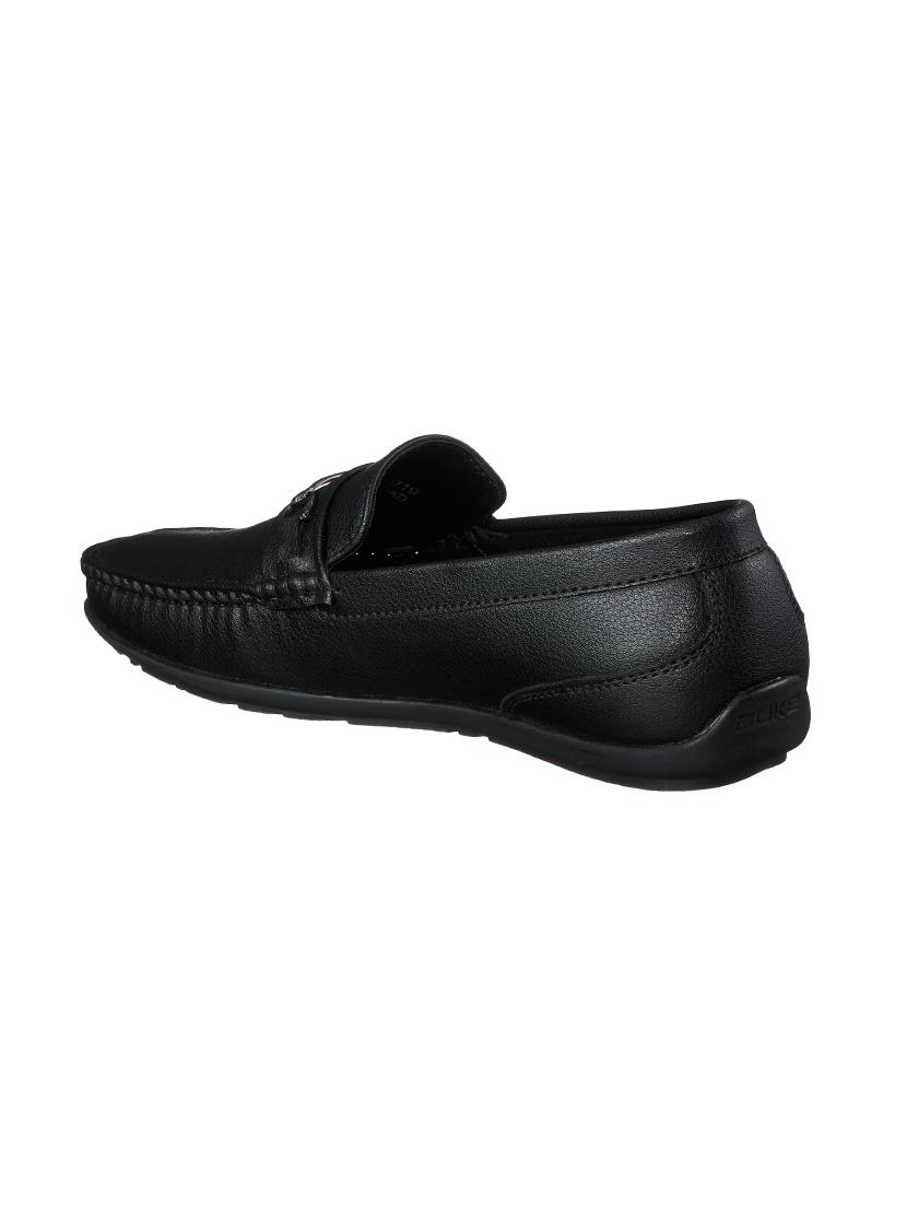 black pu slip on loafers - 17558203 - Zoom Image - 3