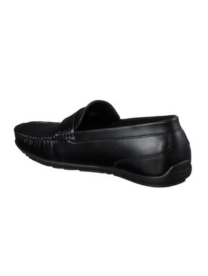 black pu slip on loafers - 17558209 - Standard Image - 3