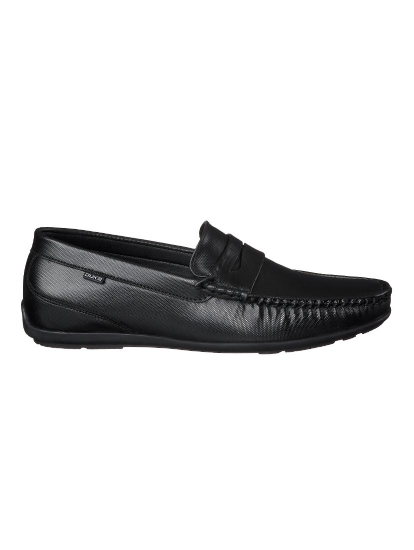 black pu slip on loafers - 17558209 - Zoom Image - 2