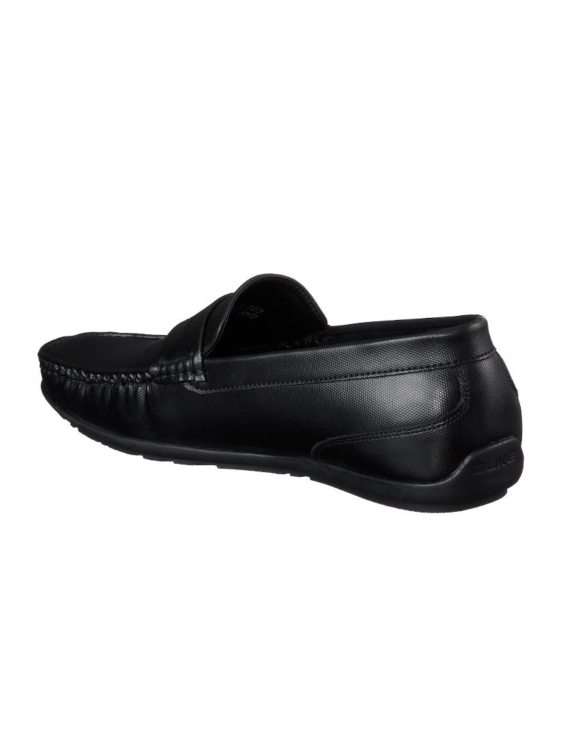 black pu slip on loafers - 17558209 - Zoom Image - 3