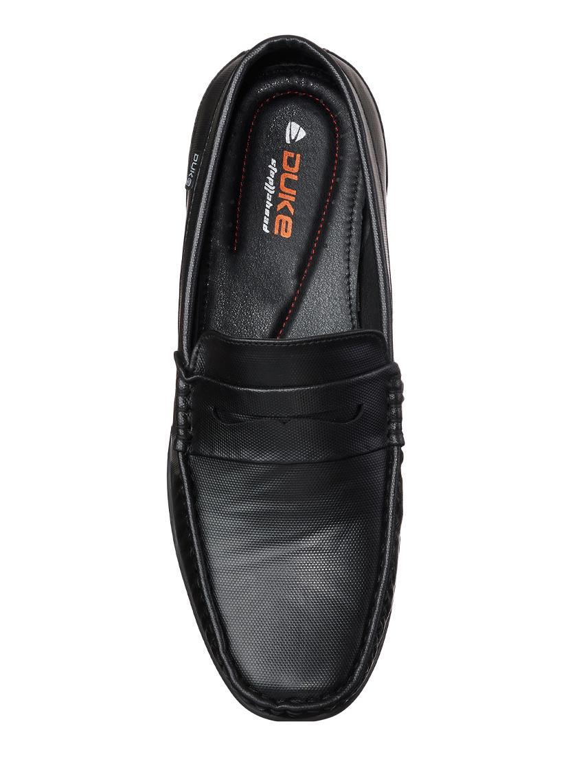 black pu slip on loafers - 17558209 - Zoom Image - 4