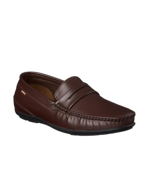 brown pu slip on loafers - 17558210 - Standard Image - 1
