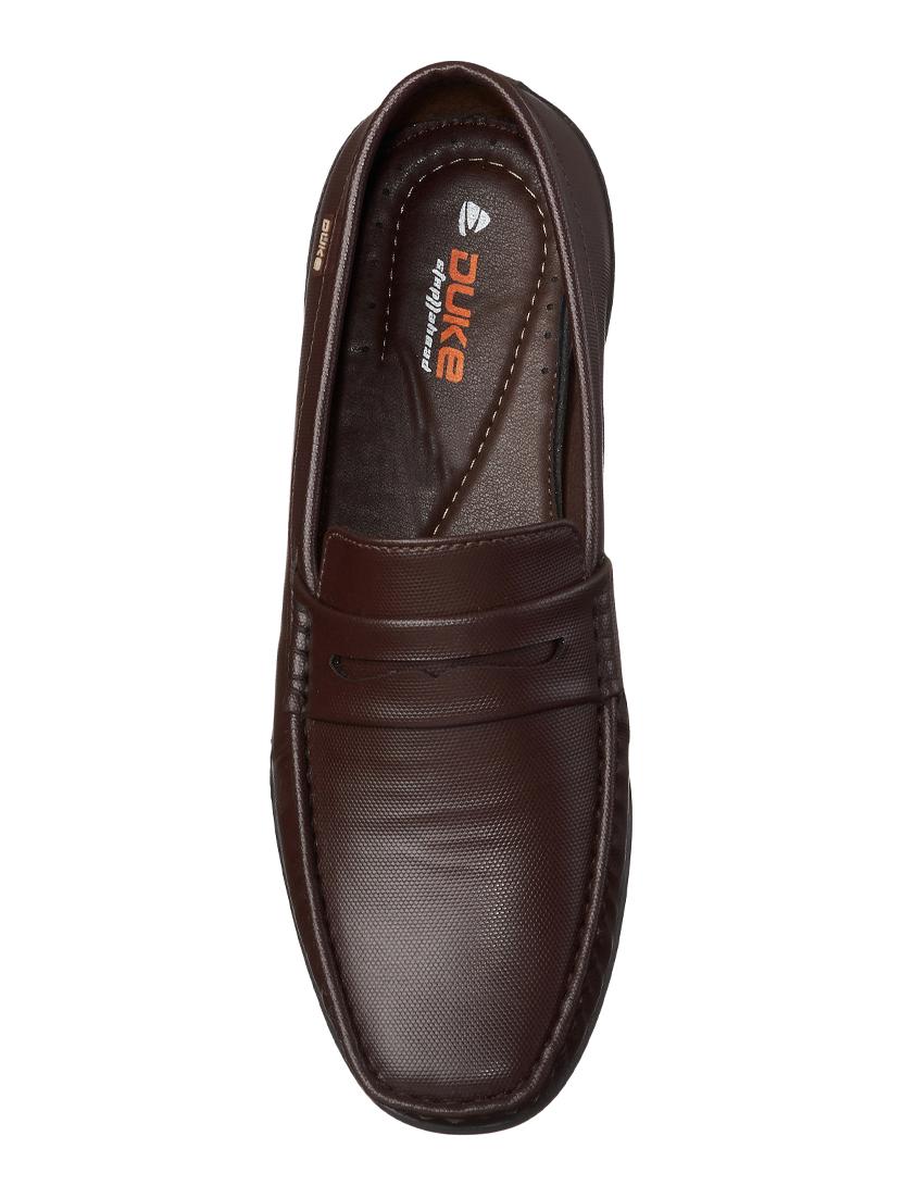brown pu slip on loafers - 17558210 - Zoom Image - 4