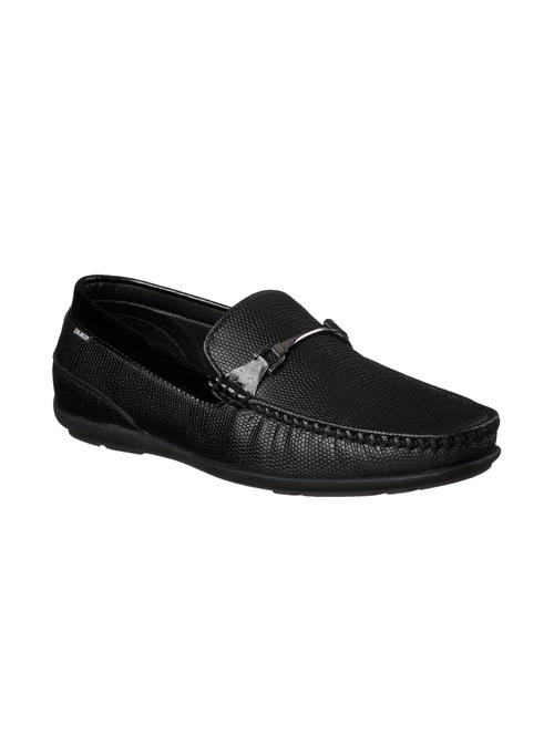 black pu slip on loafers - 17558211 - Standard Image - 1