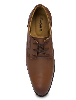 tan synthetic lace up shoes - 17558215 - Standard Image - 4