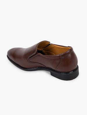 brown synthetic slip on shoes - 17558216 - Standard Image - 3