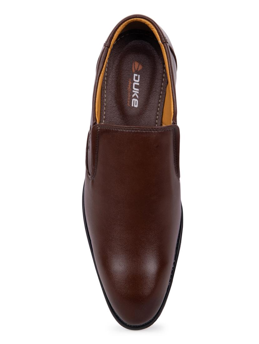 brown synthetic slip on shoes - 17558216 - Zoom Image - 4