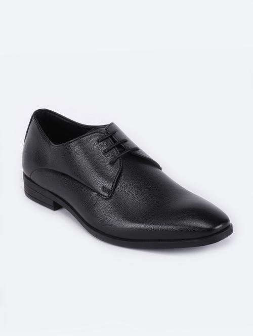 black synthetic slip on shoes - 17558218 - Standard Image - 1