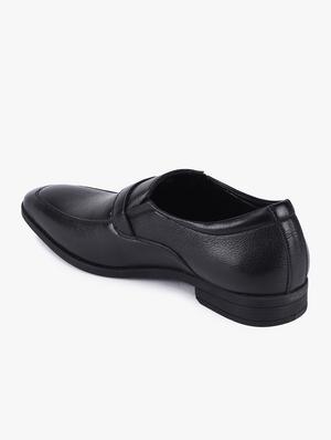 black synthetic slip on shoes - 17558219 - Standard Image - 3
