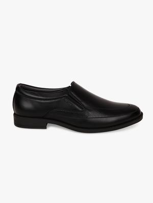 black synthetic slip on shoes - 17558220 - Standard Image - 2
