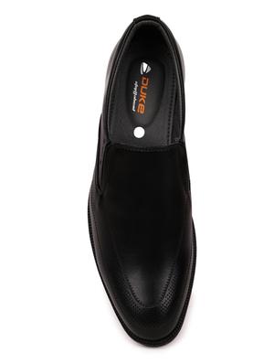 black synthetic slip on shoes - 17558220 - Standard Image - 4