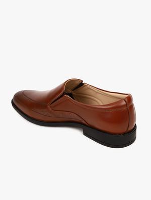 tan synthetic slip on shoes - 17558221 - Standard Image - 3