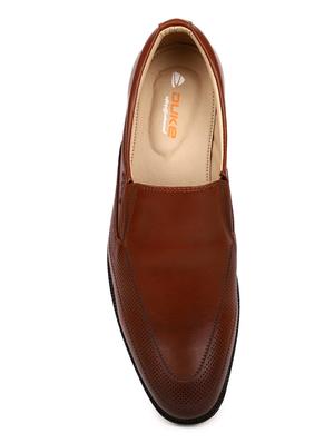 tan synthetic slip on shoes - 17558221 - Standard Image - 4