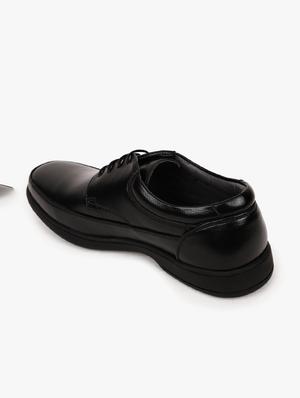 black synthetic lace up shoes - 17558222 - Standard Image - 3