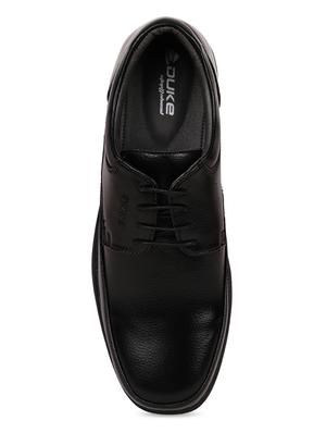 black synthetic lace up shoes - 17558222 - Standard Image - 4