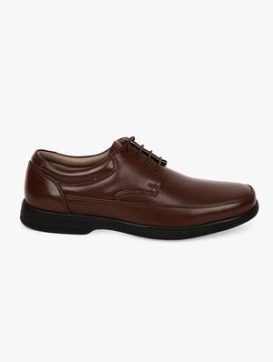 brown synthetic lace up shoes - 17558223 - Standard Image - 2