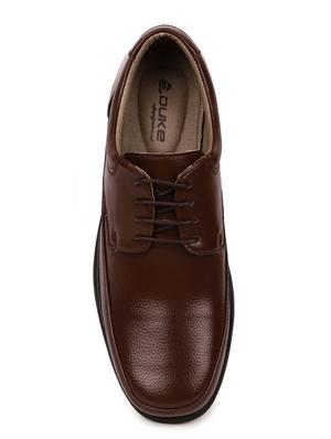 brown synthetic lace up shoes - 17558223 - Standard Image - 4