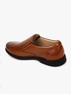 tan synthetic slip on shoes - 17558224 - Standard Image - 3