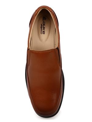 tan synthetic slip on shoes - 17558224 - Standard Image - 4