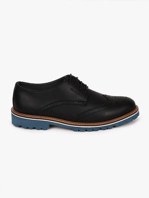 black synthetic lace up shoes - 17558225 - Standard Image - 2